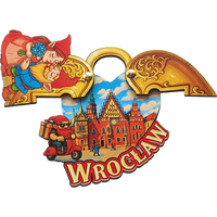 Wooden Magnet with Movable "Castle" Element, Wrocław POL-DSM-627_1
