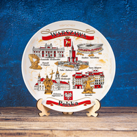 Plate 20cm Warsaw ceramic decorative wall souvenir from Poland Suvenix POL-MT-090