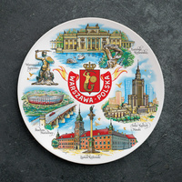 Warsaw Landmarks Ceramic Wall Plate 20 cm Souvenir from Poland POL-MT-220