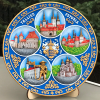 Talerz ceramiczny dekoracyjny 20cm Tallinn ręcznie malowany EE-PT-002