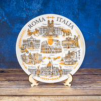Plate 20cm Rome ceramic wall decorative collectible souvenir from Italy Suvenix ITA-MT-001