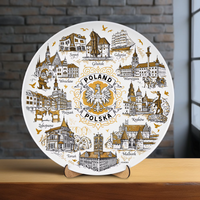 Talerz 12cm Polska ceramiczny ozdobny na ścianę pamiątka Suvenix POL-MT-184