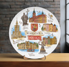 Talerz 20cm Warszawa ceramiczny dekoracyjny na ścianę kolekcjonerski pamiątka z Polski Suvenix POL-MT-220