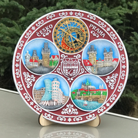 Plate 20cm Prague hand painted decorative wall plate collectible Suvenix CHK-PT-003