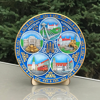 Plate 20cm Bratislava ceramic decorative wall plate hand painted Suvenix SLK-PT-002