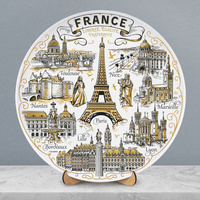 France Ceramic Wall Plate 20 cm – Eiffel Tower Souvenir FR-MT-005