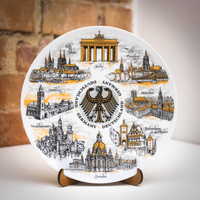 Teller 20cm Deutschland Keramik Wanddekoration Sammlerstück Souvenir aus Deutschland Suvenix DE-MT-099