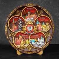 Plate 20cm Poland ceramic decorative wall plate hand painted Suvenix POL-PT-070