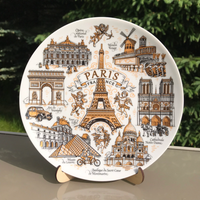 Plate 20cm Paris ceramic decorative wall souvenir from France Suvenix FR-MT-002