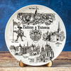 Talerz porcelanowy ozdobny na ścianę 20cm Tallin EE-MT-005