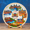 Amsterdam pamiątkowy talerz 20 cm - dekoracyjny porcelanowy talerz na ścianę z holenderskimi motywami NLD-MT-005