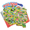 Drewniane Puzzle Mapa Polski – 133 Elementy z Zabytkami i Zwierzętami POL-PZ-001