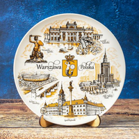 Wandteller 20cm Warschau aus Keramik dekorativ Sammlerstück Suvenix POL-MT-092
