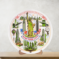 Plate 20cm New York ceramic decorative wall souvenir USA Suvenix USA-MT-001