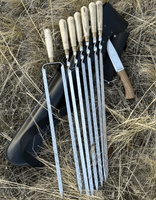 Zestaw do grilla CZYNGIS-CHAN w skórzanym etui ze stali nierdzewnej BS30