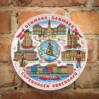 Teller 20cm Kopenhagen Keramik Wanddekoration Sammlersouvenir aus Dänemark Suvenix DK-MT-002