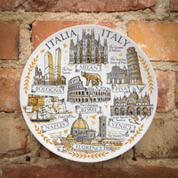 Plate 20cm Italy ceramic wall decorative collectible Suvenix ITA-MT-004