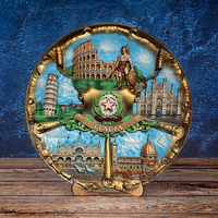 Italien 20cm handbemalter keramischer dekorativer Sammler Wandteller Souvenir - Suvenix ITA-PT-005