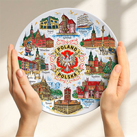 Plate 20cm Poland ceramic decorative wall souvenir Suvenix POL-MT-191