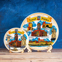Plate 20cm Torun Poland ceramic decorative wall collectible Suvenix POL-MT-030