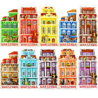 Warsaw Tenement Houses Fridge Magnet POL-P-957-1000 – Hand-Painted