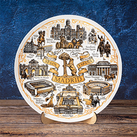 Madrid 20cm ceramic decorative wall plate souvenir from Spain Suvenix ES-MT-002