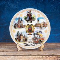 Plate 20cm Krakow ceramic decorative wall souvenir from Poland Suvenix POL-MT-074