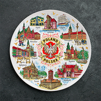 Poland Mini Cities Ceramic Souvenir Wall Plate 12 cm POL-MT-188
