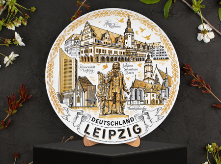 Lipski Talerz Pamiątkowy - Dekoracyjny Talerz Ceramiczny 20 cm - Niemiecka Pamiątka na Ścianę DE-MT-135