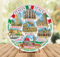 Teller 20cm Italien Keramik Wanddekoration Sammlerstück Souvenir aus Italien Suvenix ITA-MT-006