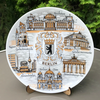 Berliński Talerz Pamiątkowy - Dekoracyjny Talerz Porcelanowy 20 cm - Niemiecka Pamiątka na Ścianę DE-MT-101