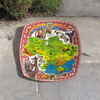 Talerz ceramiczny ścienny dekoracyjny Pamiątka z Ukrainy 20 cm mapa zabytki postacie symbole UK-MT-051