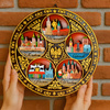 Talerz 20cm Polska miasta ozdobny na ścianę ręcznie malowany POL-PT-091-2