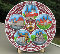 Tallinn 20cm ceramic decorative plate hand painted souvenir from Estonia Suvenix EE-PT-003