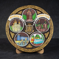 Plate 18cm Vineyard ceramic hand-painted decorative wall plate Suvenix VN-PT-001