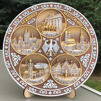 Teller 20cm Deutschland aus Keramik dekorativ handbemaltes Souvenir aus Deutschland Suvenix DE-PT-017