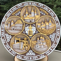 Tallinn 20cm ceramic plate hand-painted for wall collectible souvenir from Estonia Suvenix EE-PT-004