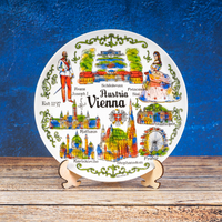 Plate 20cm Vienna ceramic decorative wall souvenir from Austria Suvenix AT-MT-001