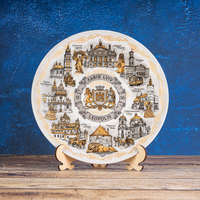 Suvenix 20cm Löwen Wandteller aus Keramik dekorativ Sammlerstück UKR-MT-002