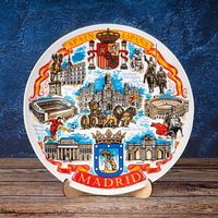 Madrid 20cm Wandteller aus Keramik dekorativ Sammlerstück Suvenix ES-MT-001