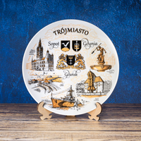 Tricity (Gdańsk–Sopot–Gdynia) Ceramic Wall Plate 20 cm – Poland Souvenir POL-MT-093