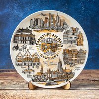Plate 20cm Frankfurt Germany ceramic decorative wall plate collectible Suvenix DE-MT-078