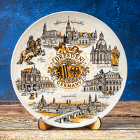 Plate 20cm Dresden porcelain decorative collectible souvenir from Germany Suvenix DE-MT-092