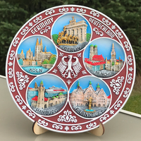 Plate 20cm Germany ceramic hand-painted for wall collectible souvenir from Germany Suvenix DE-PT-016