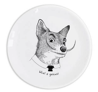 Salvador Dogí 'What a Genius!' Plate - Dali-Inspired Canine Decorative Art Dish 25cm