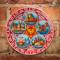 Plate 20cm Poland city ceramic decorative wall plate hand painted Suvenix POL-PT-089-2