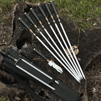 VEGVISIR – handgefertigtes Spieß-Set im Lederetui, 9-tlg. BS37